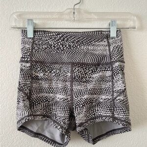Lululemon Athletica gray and White Athletic Shorts Geometric Print